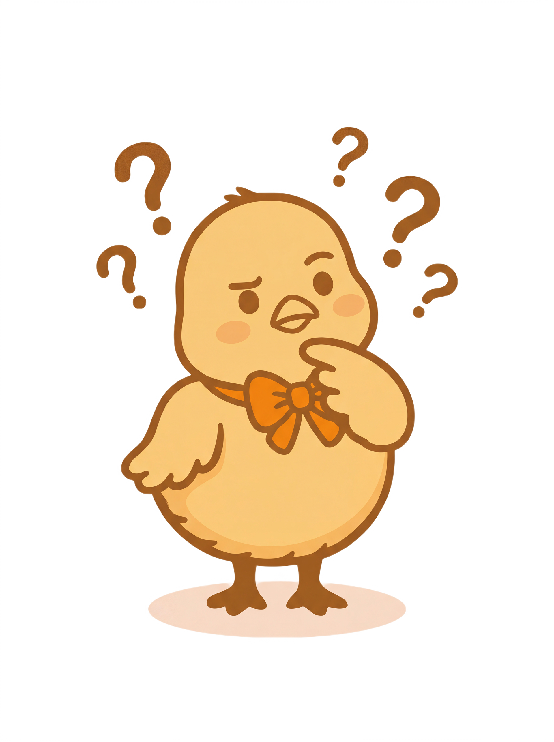 Duckly thinking duck