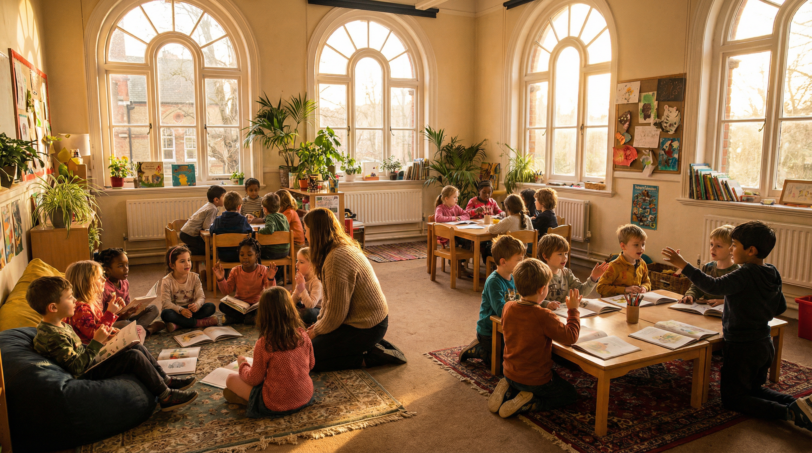Children in a classroom